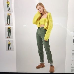 BDG Color Corduroy High-Waisted Mom Pant